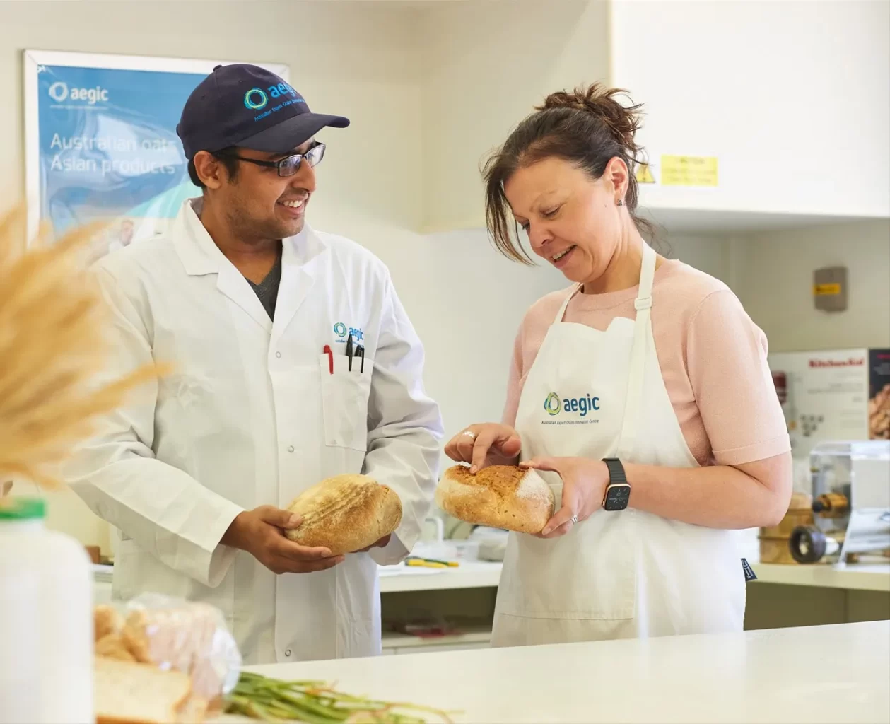 Examining bread