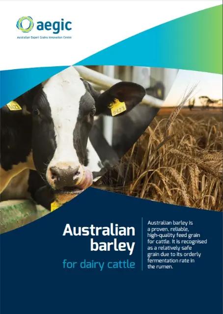 cover of barley for dairy cattle