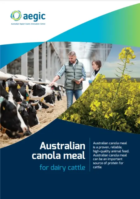 cover of canola meal for dairy cattle